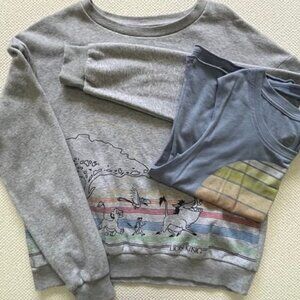 Disney Lion King SET Blue Tank Top & Gray Sweatshirt - Size M - Crewneck